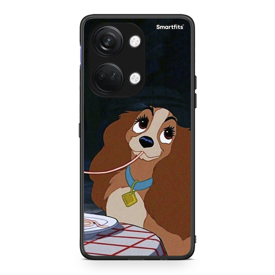 OnePlus Nord 3 Lady And Tramp 2 Θήκη Αγίου Βαλεντίνου από τη Smartfits με σχέδιο στο πίσω μέρος και μαύρο περίβλημα | Smartphone case with colorful back and black bezels by Smartfits