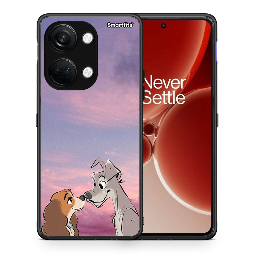 Θήκη OnePlus Nord 3 Lady And Tramp από τη Smartfits με σχέδιο στο πίσω μέρος και μαύρο περίβλημα | OnePlus Nord 3 Lady And Tramp case with colorful back and black bezels