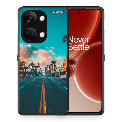 Θήκη OnePlus Nord 3 City Landscape από τη Smartfits με σχέδιο στο πίσω μέρος και μαύρο περίβλημα | OnePlus Nord 3 City Landscape case with colorful back and black bezels