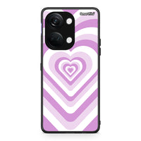 Thumbnail for OnePlus Nord 3 Lilac Hearts θήκη από τη Smartfits με σχέδιο στο πίσω μέρος και μαύρο περίβλημα | Smartphone case with colorful back and black bezels by Smartfits