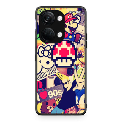 OnePlus Nord 3 Love The 90s θήκη από τη Smartfits με σχέδιο στο πίσω μέρος και μαύρο περίβλημα | Smartphone case with colorful back and black bezels by Smartfits