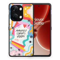 Thumbnail for Θήκη OnePlus Nord 3 Manifest Your Vision από τη Smartfits με σχέδιο στο πίσω μέρος και μαύρο περίβλημα | OnePlus Nord 3 Manifest Your Vision case with colorful back and black bezels