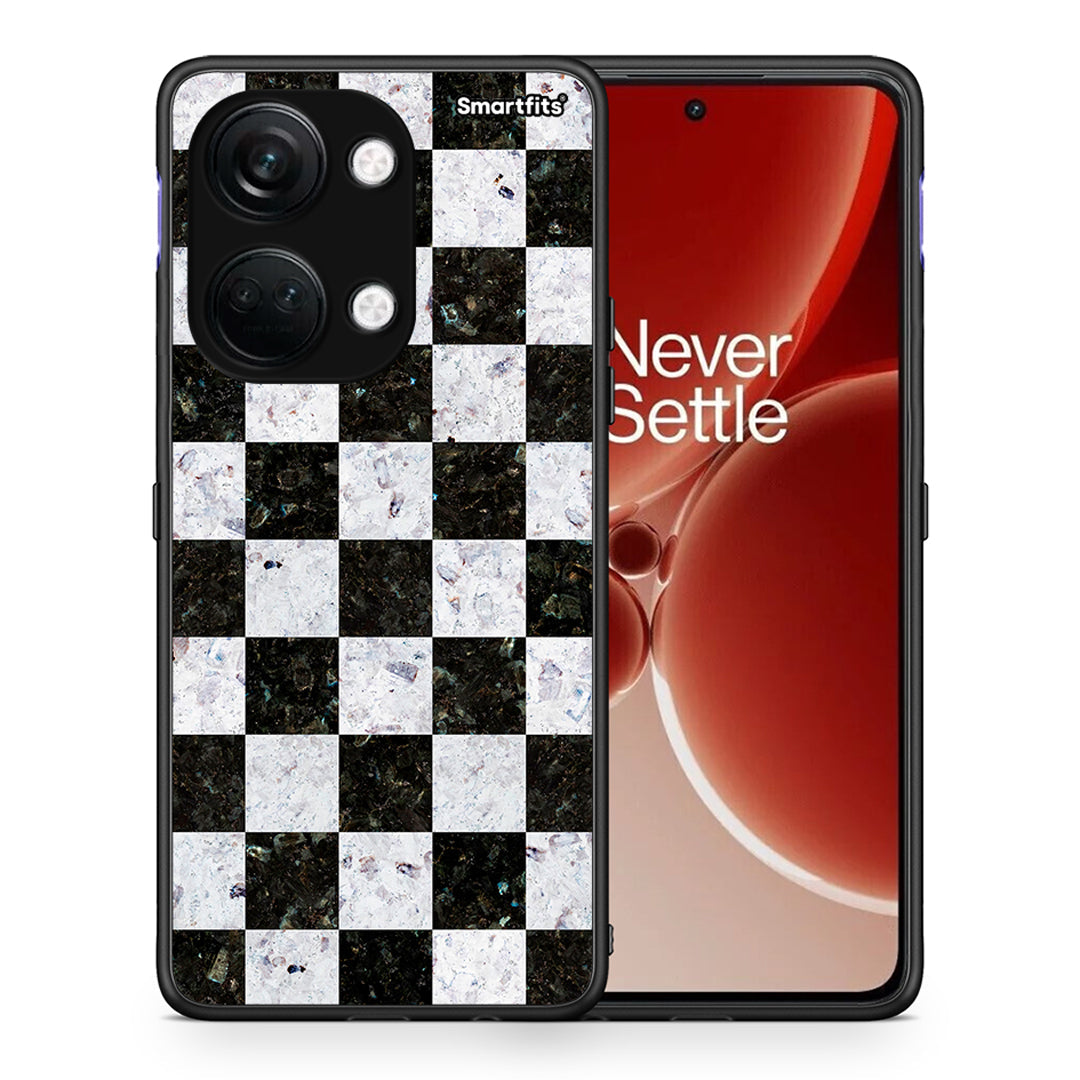 Θήκη OnePlus Nord 3 Square Geometric Marble από τη Smartfits με σχέδιο στο πίσω μέρος και μαύρο περίβλημα | OnePlus Nord 3 Square Geometric Marble case with colorful back and black bezels