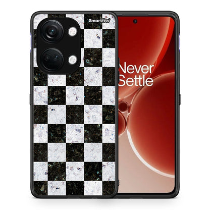 Θήκη OnePlus Nord 3 Square Geometric Marble από τη Smartfits με σχέδιο στο πίσω μέρος και μαύρο περίβλημα | OnePlus Nord 3 Square Geometric Marble case with colorful back and black bezels