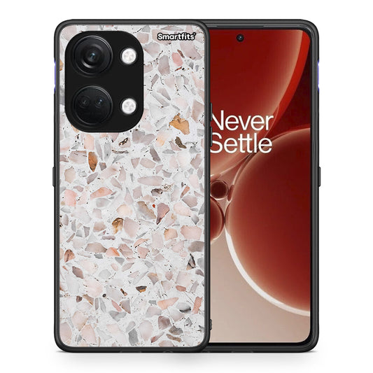 Θήκη OnePlus Nord 3 Marble Terrazzo από τη Smartfits με σχέδιο στο πίσω μέρος και μαύρο περίβλημα | OnePlus Nord 3 Marble Terrazzo case with colorful back and black bezels