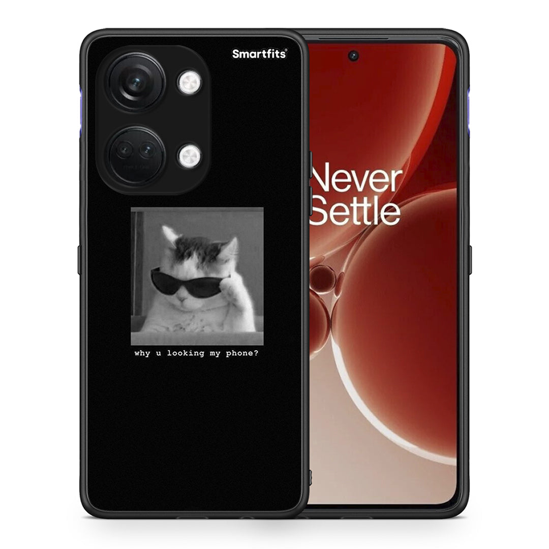 Θήκη OnePlus Nord 3 Meme Cat από τη Smartfits με σχέδιο στο πίσω μέρος και μαύρο περίβλημα | OnePlus Nord 3 Meme Cat case with colorful back and black bezels