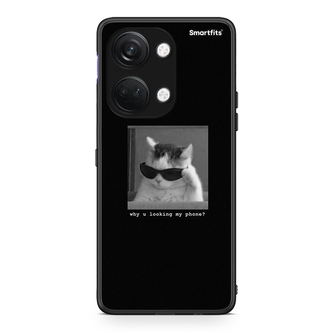 OnePlus Nord 3 Meme Cat θήκη από τη Smartfits με σχέδιο στο πίσω μέρος και μαύρο περίβλημα | Smartphone case with colorful back and black bezels by Smartfits