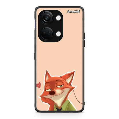 OnePlus Nord 3 Nick Wilde And Judy Hopps Love 1 θήκη από τη Smartfits με σχέδιο στο πίσω μέρος και μαύρο περίβλημα | Smartphone case with colorful back and black bezels by Smartfits