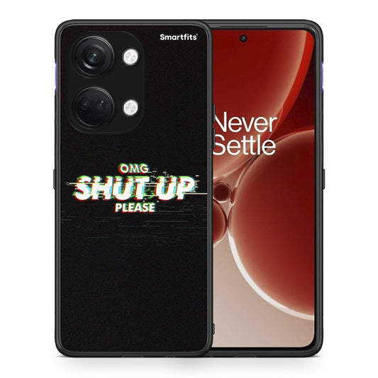 Θήκη OnePlus Nord 3 OMG ShutUp από τη Smartfits με σχέδιο στο πίσω μέρος και μαύρο περίβλημα | OnePlus Nord 3 OMG ShutUp case with colorful back and black bezels