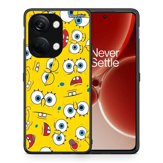 Θήκη OnePlus Nord 3 Sponge PopArt από τη Smartfits με σχέδιο στο πίσω μέρος και μαύρο περίβλημα | OnePlus Nord 3 Sponge PopArt case with colorful back and black bezels