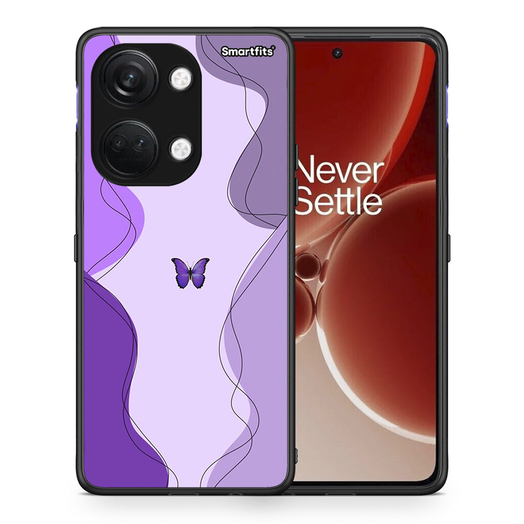 078 Purple Mariposa - OnePlus Nord 3 θήκη