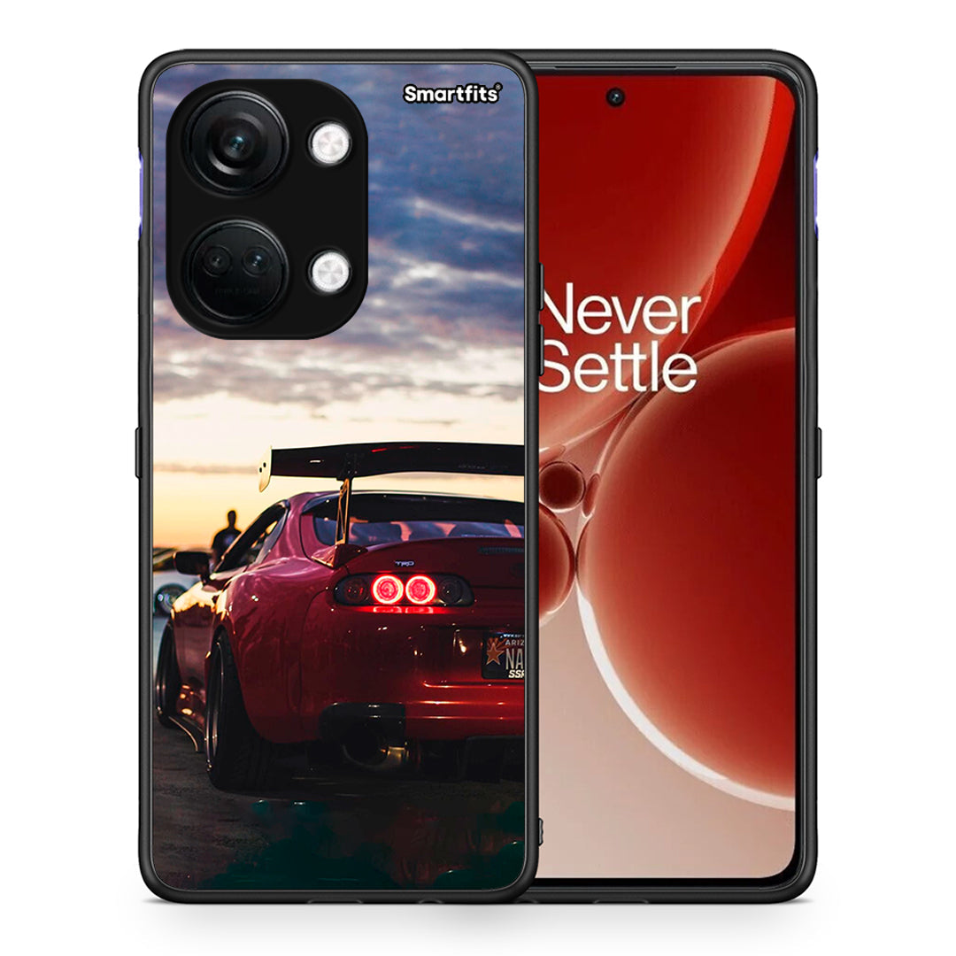 Θήκη OnePlus Nord 3 Racing Supra από τη Smartfits με σχέδιο στο πίσω μέρος και μαύρο περίβλημα | OnePlus Nord 3 Racing Supra case with colorful back and black bezels