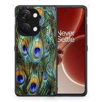 Thumbnail for Θήκη OnePlus Nord 3 Real Peacock Feathers από τη Smartfits με σχέδιο στο πίσω μέρος και μαύρο περίβλημα | OnePlus Nord 3 Real Peacock Feathers case with colorful back and black bezels