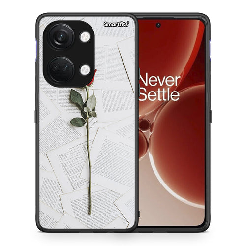 Θήκη OnePlus Nord 3 Red Rose από τη Smartfits με σχέδιο στο πίσω μέρος και μαύρο περίβλημα | OnePlus Nord 3 Red Rose case with colorful back and black bezels
