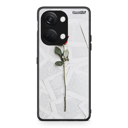 OnePlus Nord 3 Red Rose θήκη από τη Smartfits με σχέδιο στο πίσω μέρος και μαύρο περίβλημα | Smartphone case with colorful back and black bezels by Smartfits