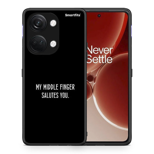 Θήκη OnePlus Nord 3 Salute από τη Smartfits με σχέδιο στο πίσω μέρος και μαύρο περίβλημα | OnePlus Nord 3 Salute case with colorful back and black bezels