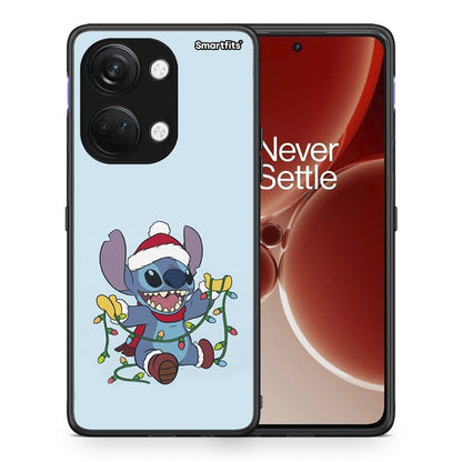 Θήκη OnePlus Nord 3 Santa Stich από τη Smartfits με σχέδιο στο πίσω μέρος και μαύρο περίβλημα | OnePlus Nord 3 Santa Stich case with colorful back and black bezels