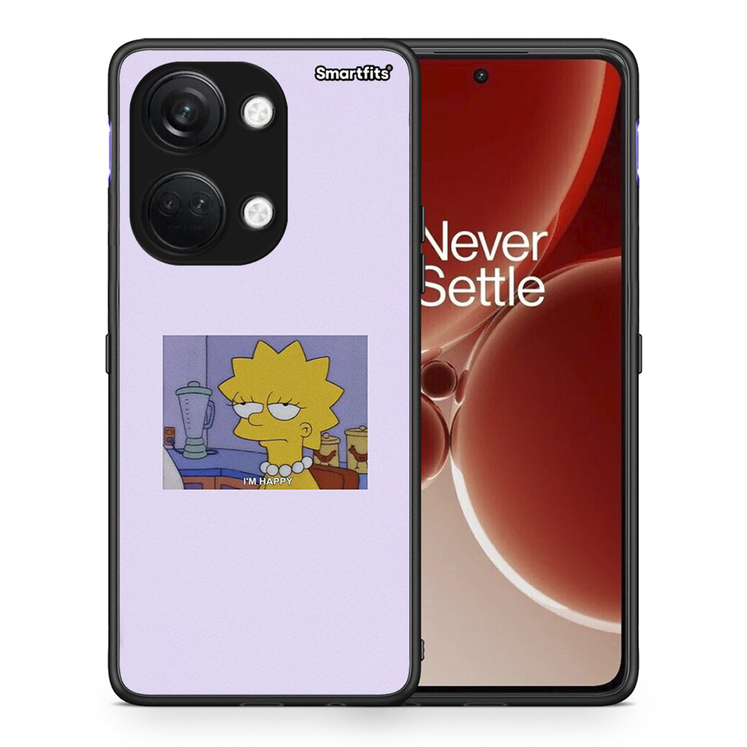 Θήκη OnePlus Nord 3 So Happy από τη Smartfits με σχέδιο στο πίσω μέρος και μαύρο περίβλημα | OnePlus Nord 3 So Happy case with colorful back and black bezels