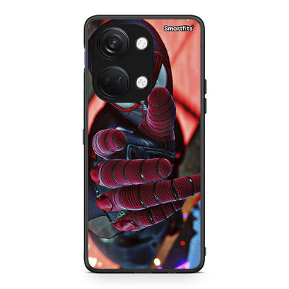 OnePlus Nord 3 Spider Hand Θήκη από τη Smartfits με σχέδιο στο πίσω μέρος και μαύρο περίβλημα | Smartphone case with colorful back and black bezels by Smartfits