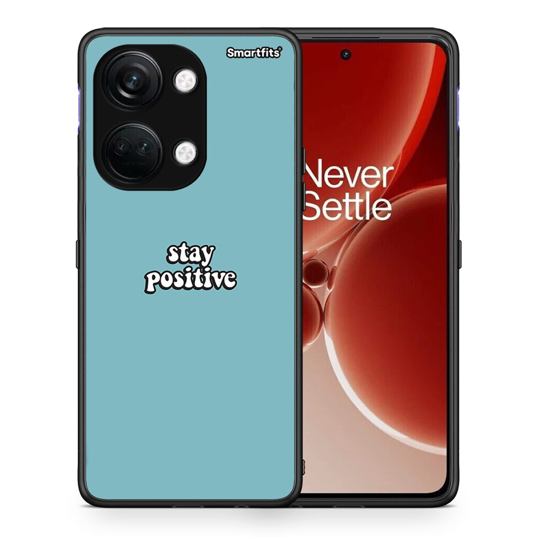Θήκη OnePlus Nord 3 Positive Text από τη Smartfits με σχέδιο στο πίσω μέρος και μαύρο περίβλημα | OnePlus Nord 3 Positive Text case with colorful back and black bezels