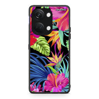 Thumbnail for OnePlus Nord 3 Tropical Flowers θήκη από τη Smartfits με σχέδιο στο πίσω μέρος και μαύρο περίβλημα | Smartphone case with colorful back and black bezels by Smartfits