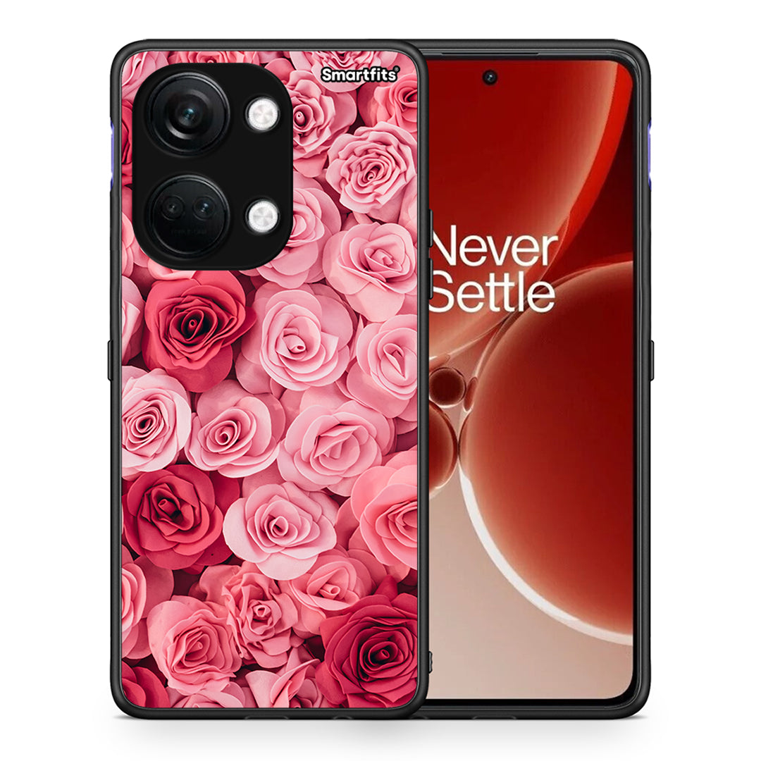 Θήκη OnePlus Nord 3 RoseGarden Valentine από τη Smartfits με σχέδιο στο πίσω μέρος και μαύρο περίβλημα | OnePlus Nord 3 RoseGarden Valentine case with colorful back and black bezels