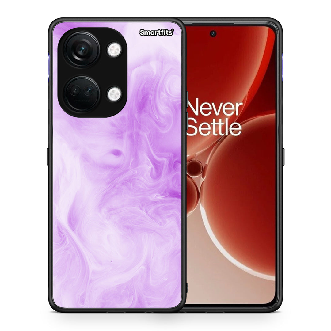 Θήκη OnePlus Nord 3 Lavender Watercolor από τη Smartfits με σχέδιο στο πίσω μέρος και μαύρο περίβλημα | OnePlus Nord 3 Lavender Watercolor case with colorful back and black bezels