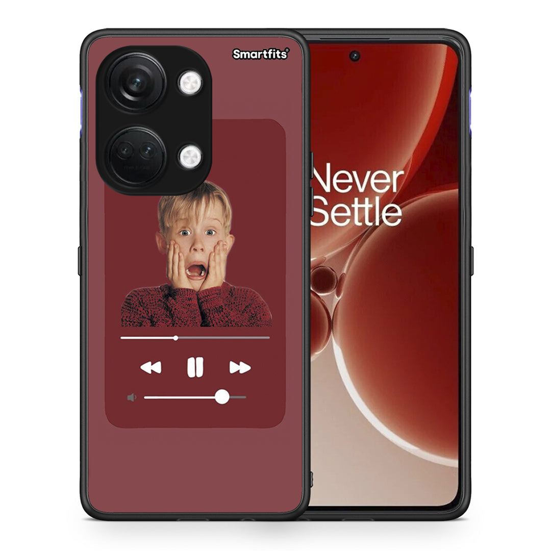 Θήκη OnePlus Nord 3 Xmas Alone Music από τη Smartfits με σχέδιο στο πίσω μέρος και μαύρο περίβλημα | OnePlus Nord 3 Xmas Alone Music case with colorful back and black bezels