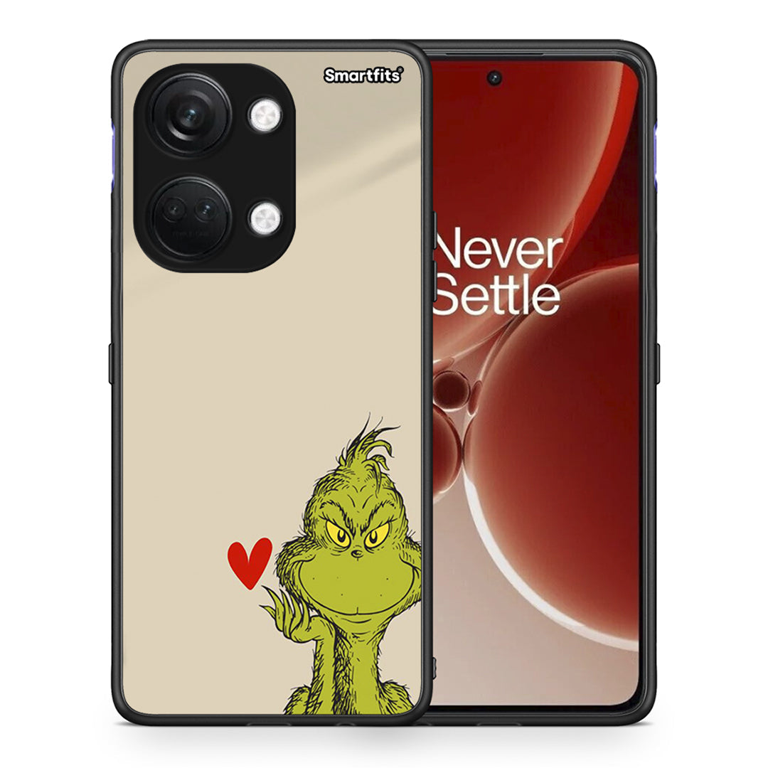 Θήκη OnePlus Nord 3 Xmas Grinch από τη Smartfits με σχέδιο στο πίσω μέρος και μαύρο περίβλημα | OnePlus Nord 3 Xmas Grinch case with colorful back and black bezels