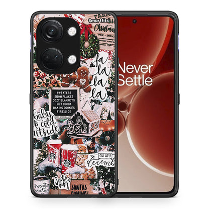 Θήκη OnePlus Nord 3 Xmas Habbits από τη Smartfits με σχέδιο στο πίσω μέρος και μαύρο περίβλημα | OnePlus Nord 3 Xmas Habbits case with colorful back and black bezels