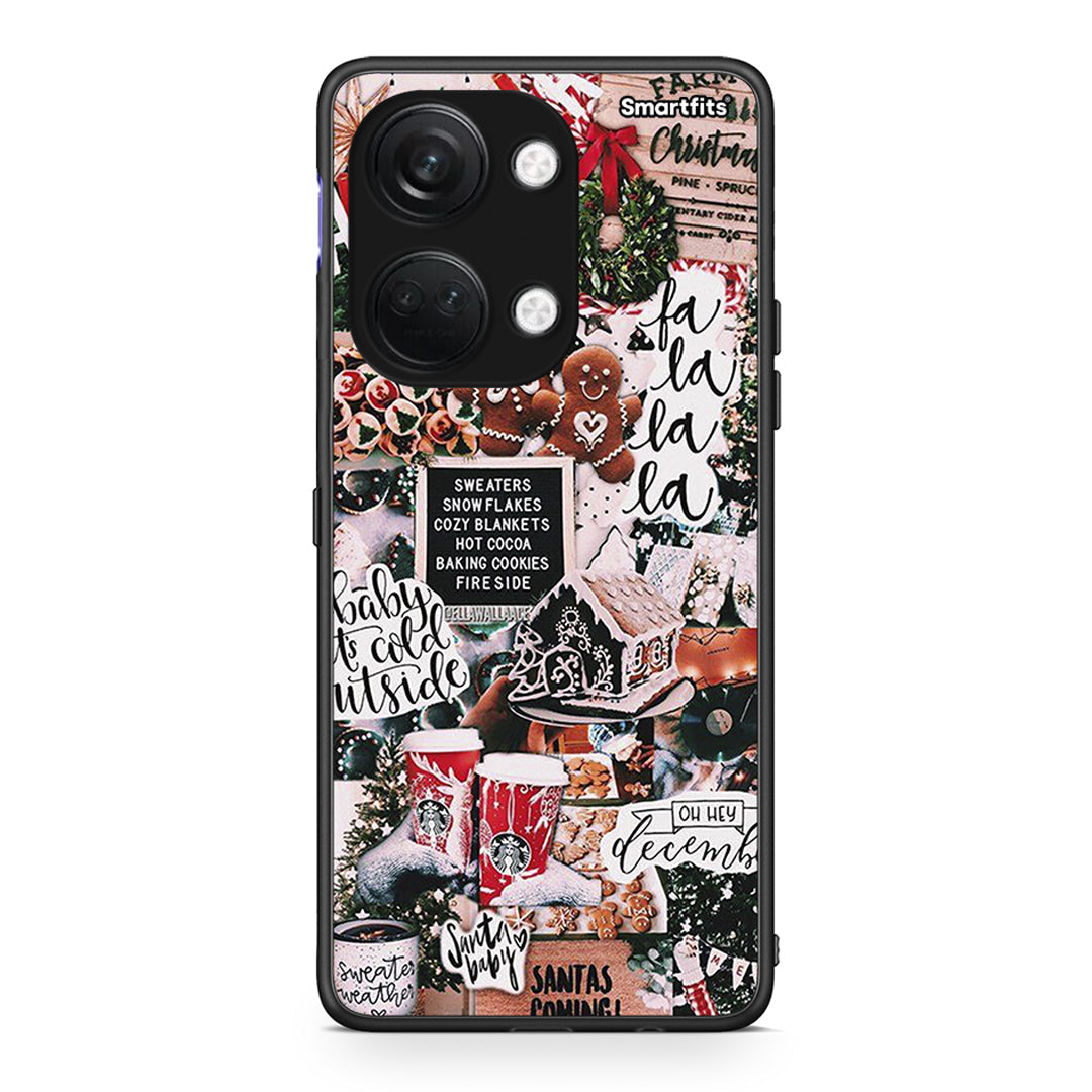 OnePlus Nord 3 Xmas Habbits θήκη από τη Smartfits με σχέδιο στο πίσω μέρος και μαύρο περίβλημα | Smartphone case with colorful back and black bezels by Smartfits