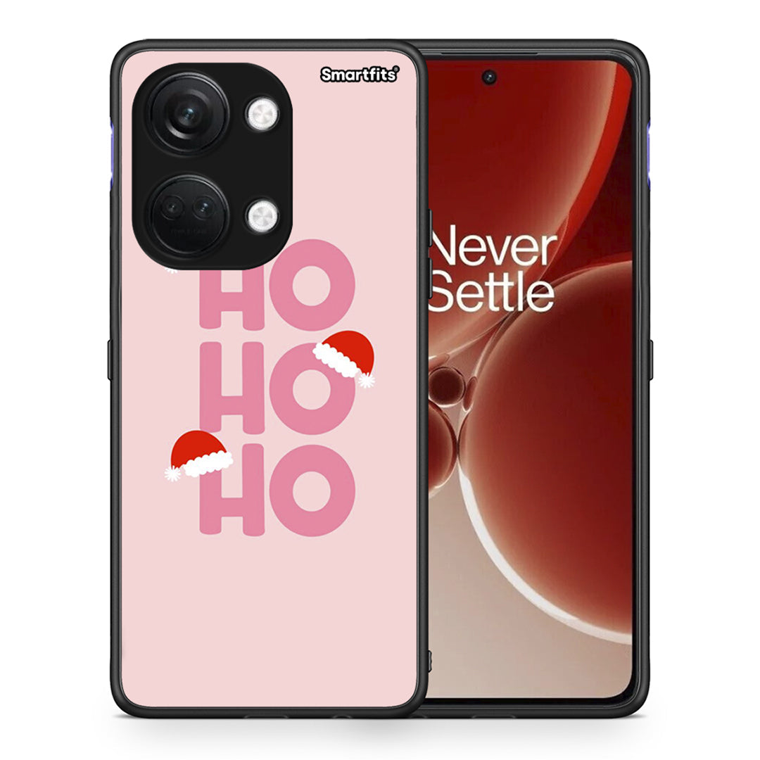 Θήκη OnePlus Nord 3 Xmas Ho Ho Ho από τη Smartfits με σχέδιο στο πίσω μέρος και μαύρο περίβλημα | OnePlus Nord 3 Xmas Ho Ho Ho case with colorful back and black bezels