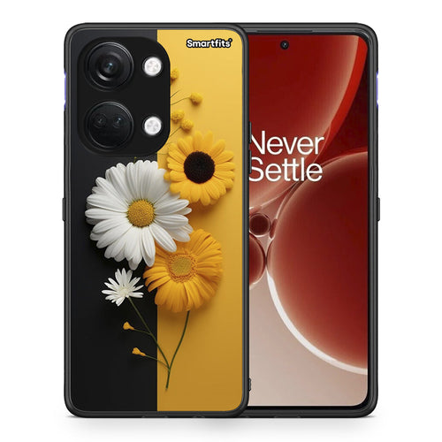 Θήκη OnePlus Nord 3 Yellow Daisies από τη Smartfits με σχέδιο στο πίσω μέρος και μαύρο περίβλημα | OnePlus Nord 3 Yellow Daisies case with colorful back and black bezels