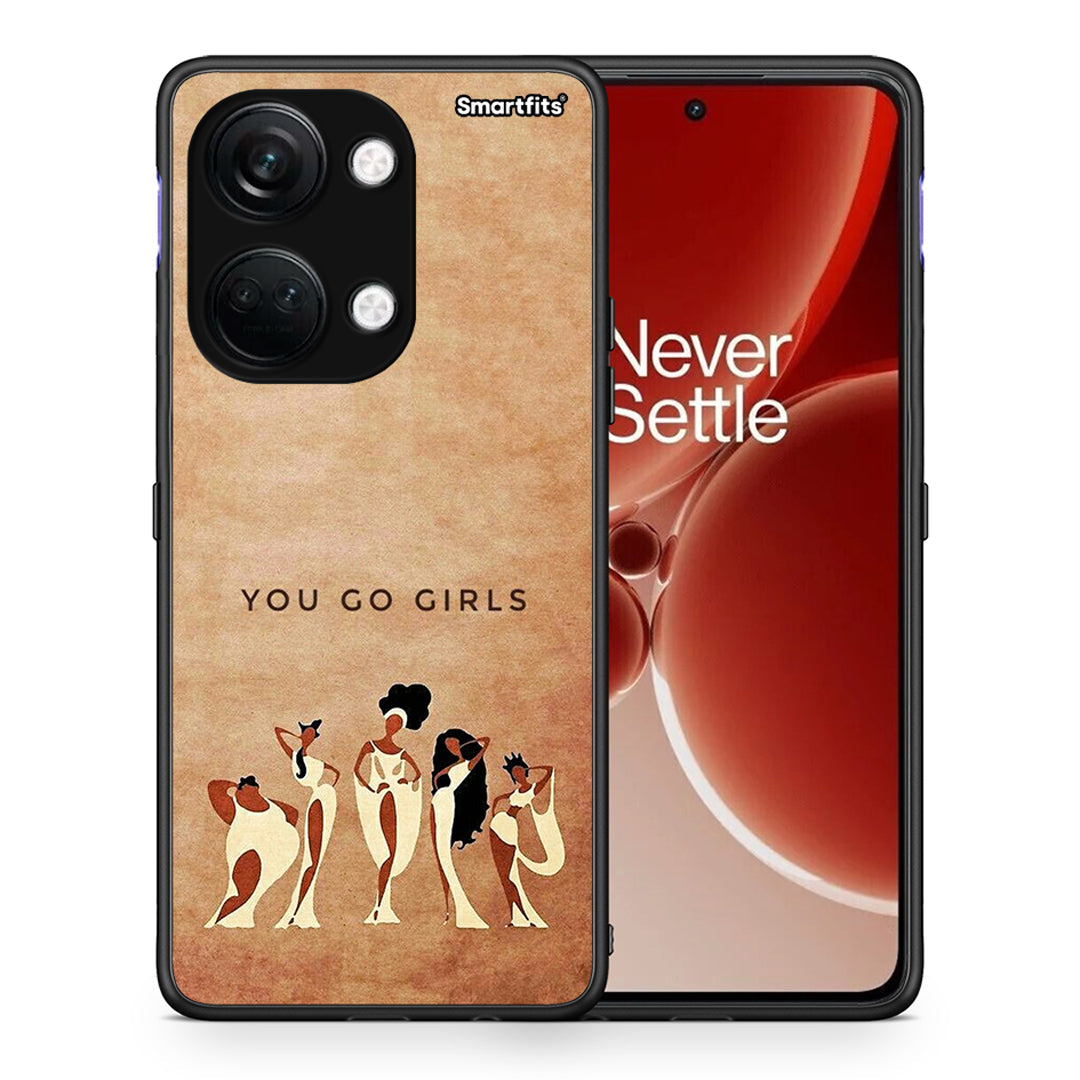 Θήκη OnePlus Nord 3 You Go Girl από τη Smartfits με σχέδιο στο πίσω μέρος και μαύρο περίβλημα | OnePlus Nord 3 You Go Girl case with colorful back and black bezels