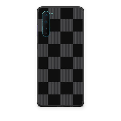 Θήκη OnePlus Nord 5G Black and Charcoal Striped Checks από τη Smartfits με σχέδιο στο πίσω μέρος και μαύρο περίβλημα | OnePlus Nord 5G Black and Charcoal Striped Checks case with colorful back and black bezels