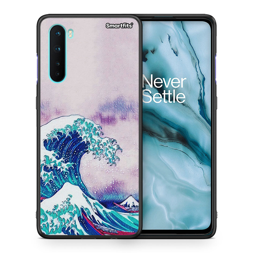 Θήκη OnePlus Nord 5G Blue Waves από τη Smartfits με σχέδιο στο πίσω μέρος και μαύρο περίβλημα | OnePlus Nord 5G Blue Waves case with colorful back and black bezels