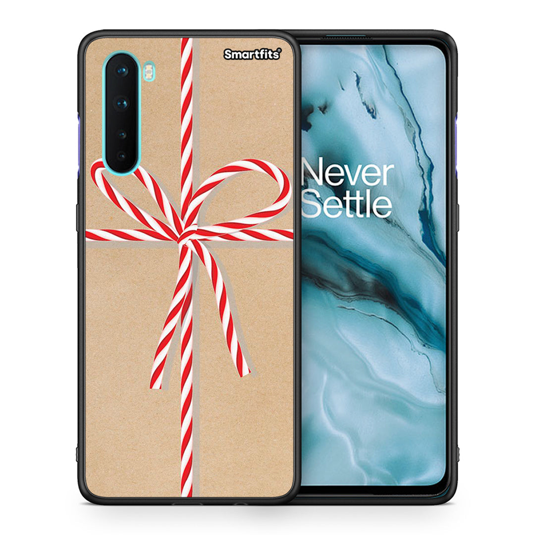 Θήκη OnePlus Nord 5G Christmas Gift από τη Smartfits με σχέδιο στο πίσω μέρος και μαύρο περίβλημα | OnePlus Nord 5G Christmas Gift case with colorful back and black bezels