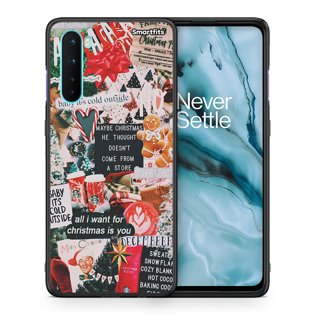 Θήκη OnePlus Nord 5G Christmas Happiness από τη Smartfits με σχέδιο στο πίσω μέρος και μαύρο περίβλημα | OnePlus Nord 5G Christmas Happiness case with colorful back and black bezels