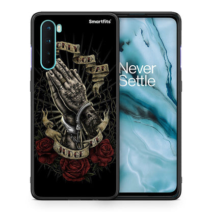Θήκη OnePlus Nord 5G Judge By God από τη Smartfits με σχέδιο στο πίσω μέρος και μαύρο περίβλημα | OnePlus Nord 5G Judge By God case with colorful back and black bezels
