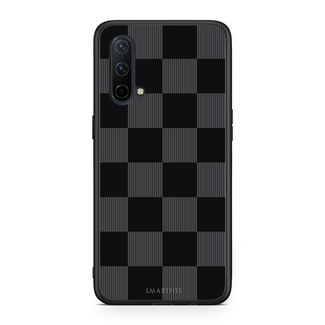 Θήκη OnePlus Nord CE 5G Black and Charcoal Striped Checks από τη Smartfits με σχέδιο στο πίσω μέρος και μαύρο περίβλημα | OnePlus Nord CE 5G Black and Charcoal Striped Checks case with colorful back and black bezels