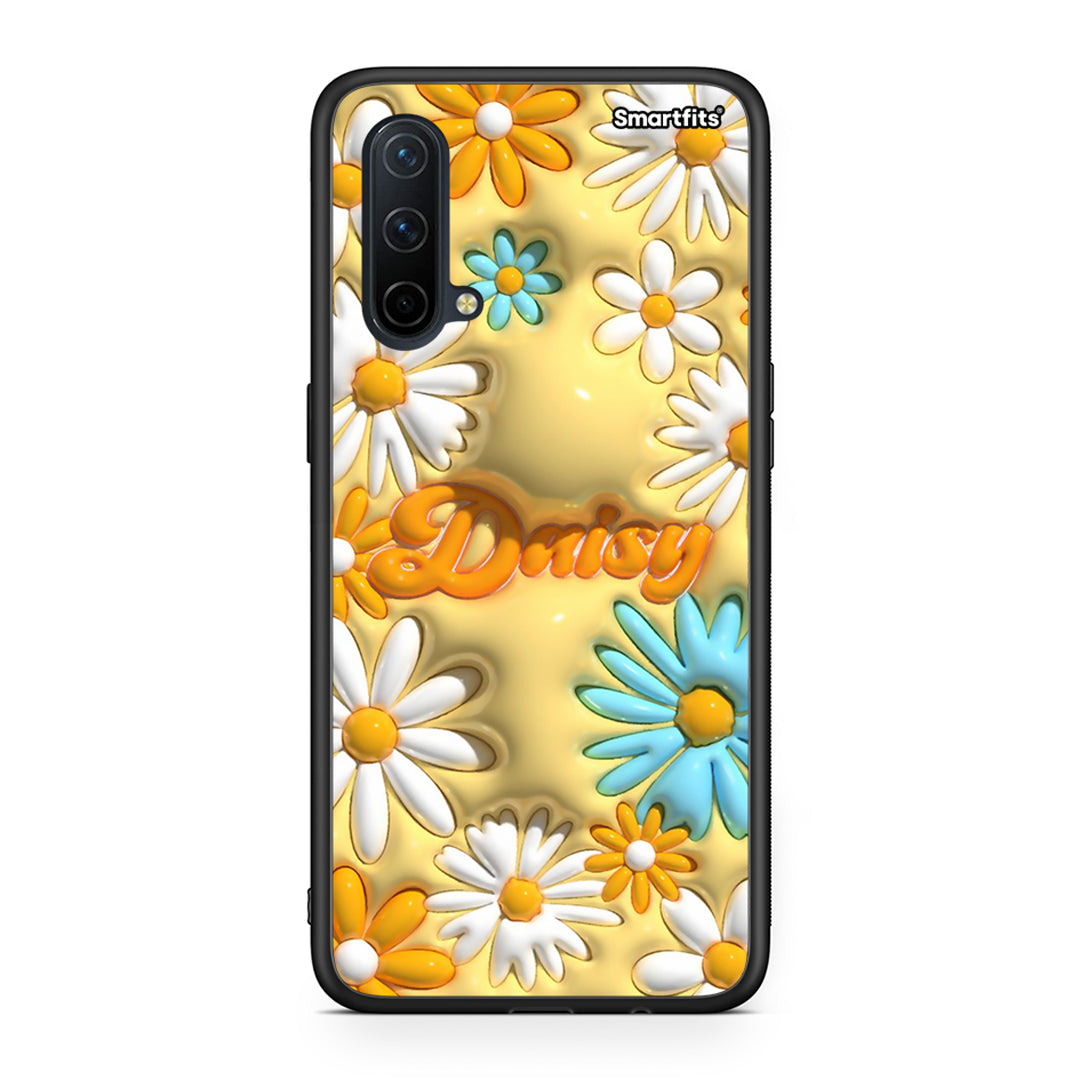 OnePlus Nord CE 5G Bubble Daisies θήκη από τη Smartfits με σχέδιο στο πίσω μέρος και μαύρο περίβλημα | Smartphone case with colorful back and black bezels by Smartfits