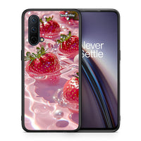 Thumbnail for Θήκη OnePlus Nord CE 5G Juicy Strawberries από τη Smartfits με σχέδιο στο πίσω μέρος και μαύρο περίβλημα | OnePlus Nord CE 5G Juicy Strawberries case with colorful back and black bezels
