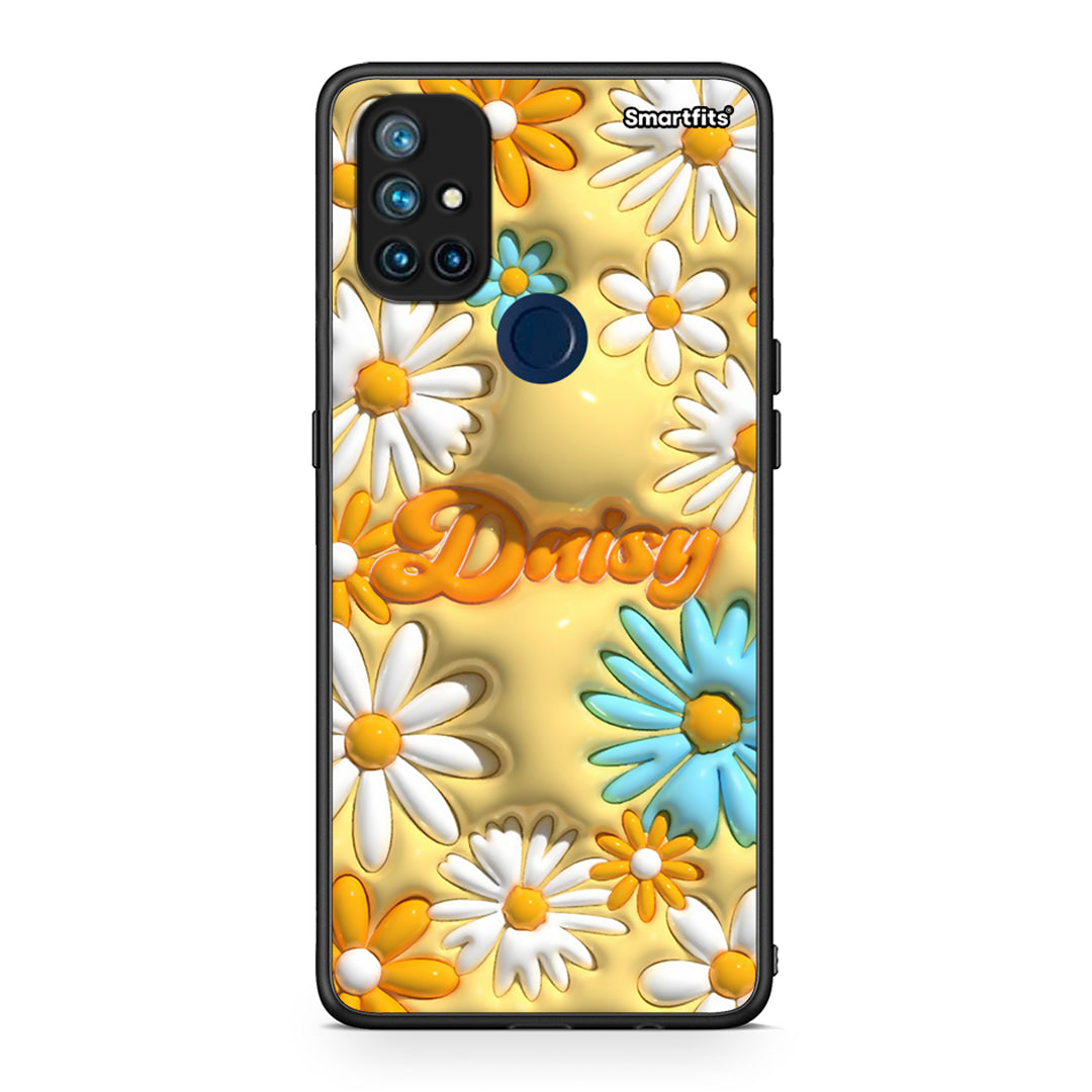 OnePlus Nord N10 5G Bubble Daisies θήκη από τη Smartfits με σχέδιο στο πίσω μέρος και μαύρο περίβλημα | Smartphone case with colorful back and black bezels by Smartfits