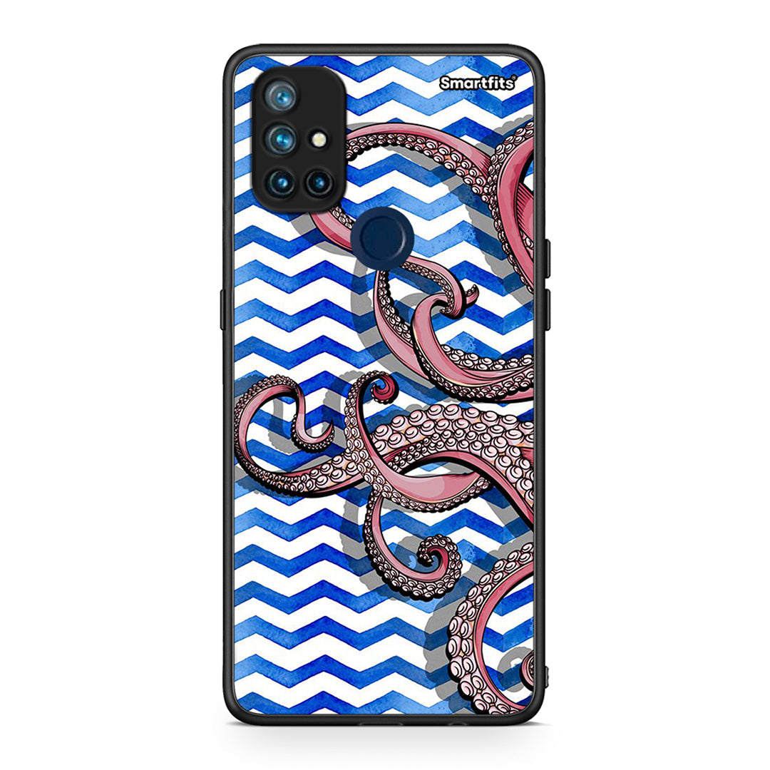 OnePlus Nord N10 5G Chevron Devilfish θήκη από τη Smartfits με σχέδιο στο πίσω μέρος και μαύρο περίβλημα | Smartphone case with colorful back and black bezels by Smartfits