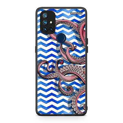 OnePlus Nord N10 5G Chevron Devilfish θήκη από τη Smartfits με σχέδιο στο πίσω μέρος και μαύρο περίβλημα | Smartphone case with colorful back and black bezels by Smartfits