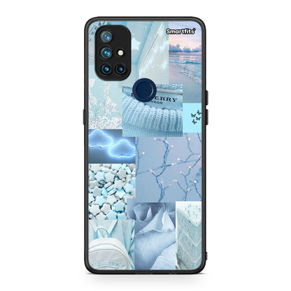 OnePlus Nord N10 5G Ciel Aesthetic Collage θήκη από τη Smartfits με σχέδιο στο πίσω μέρος και μαύρο περίβλημα | Smartphone case with colorful back and black bezels by Smartfits