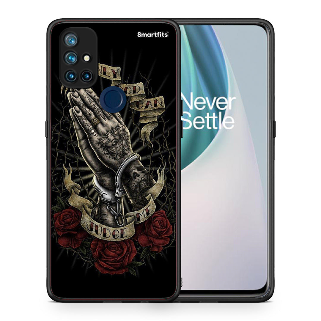 Θήκη OnePlus Nord N10 5G Judge By God από τη Smartfits με σχέδιο στο πίσω μέρος και μαύρο περίβλημα | OnePlus Nord N10 5G Judge By God case with colorful back and black bezels