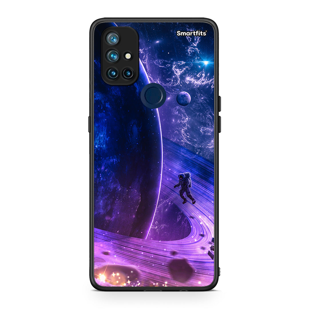 OnePlus Nord N10 5G Lost Astronaut θήκη από τη Smartfits με σχέδιο στο πίσω μέρος και μαύρο περίβλημα | Smartphone case with colorful back and black bezels by Smartfits