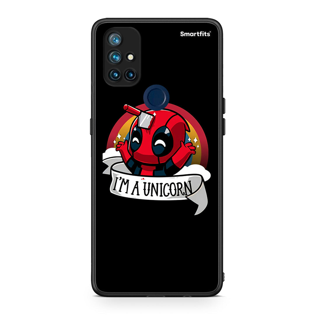 OnePlus Nord N10 5G Unicorn Deadpool θήκη από τη Smartfits με σχέδιο στο πίσω μέρος και μαύρο περίβλημα | Smartphone case with colorful back and black bezels by Smartfits