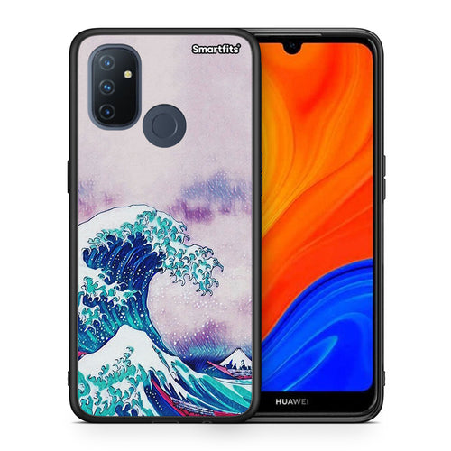 Θήκη OnePlus Nord N100 Blue Waves από τη Smartfits με σχέδιο στο πίσω μέρος και μαύρο περίβλημα | OnePlus Nord N100 Blue Waves case with colorful back and black bezels